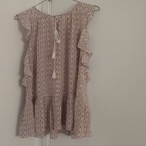 Madewell Silk Lilly Ruffle Top NWT